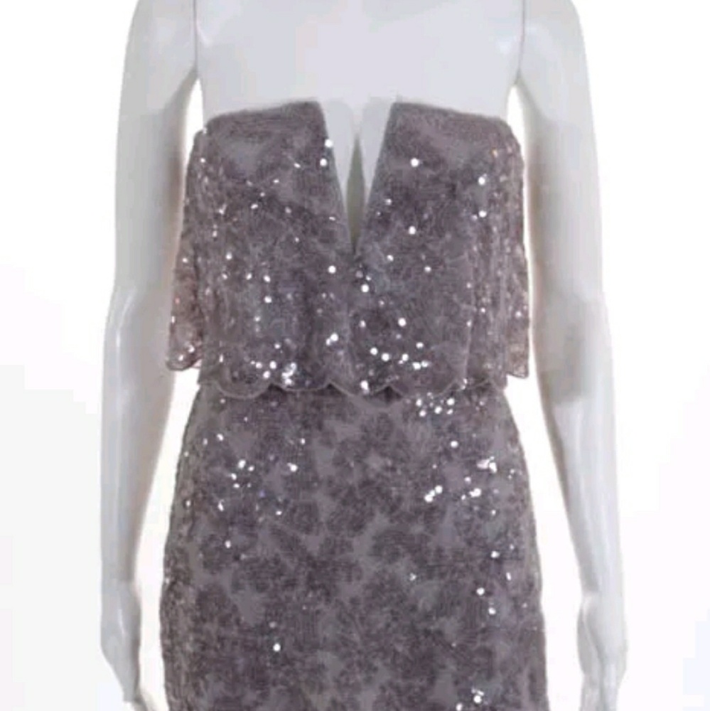 NWT bcbg MaxAzria purple sequin Kate dress